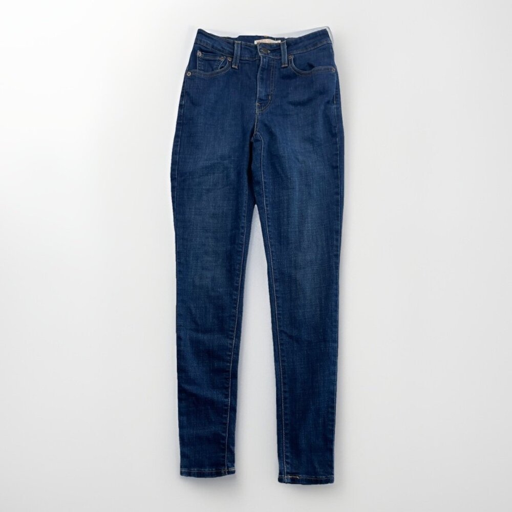Levi’s 721 High Rise Skinny Jeans Denim Dark Blue Women’s Size 26 Retro Casual